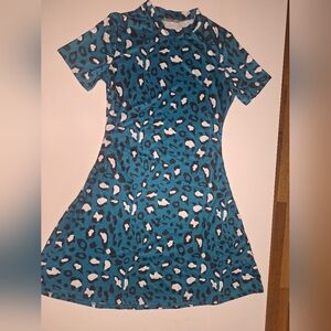 Acevog Blue Leopard Print Kids Bodysuit